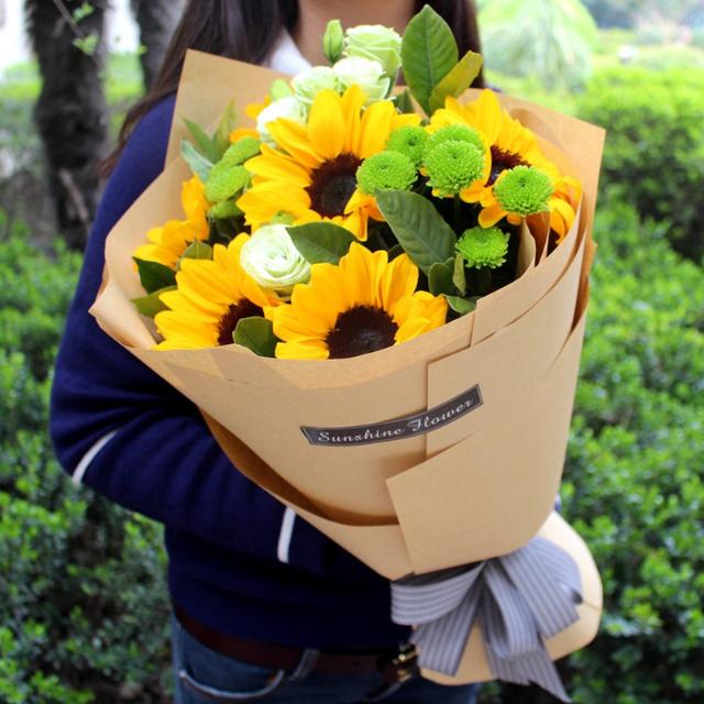 【且听风吟】5朵向日葵花束
